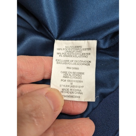 Gibson & Latimer Womens Floral Bomber Jacket Navy Blue Zip Up Medium LA3581SYP - Picture 8 of 10